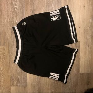 NBA black and white shorts